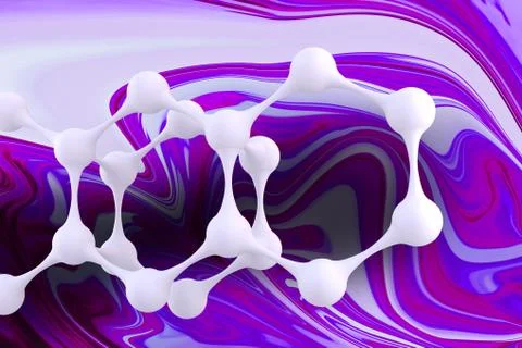 Composite image of abstract molecule model Stock-Illustration