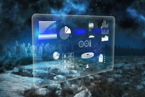 Composite image of abstract technology interface Illustrazione stock