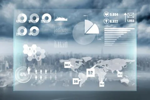 Composite image of abstract technology interface Illustrazione stock