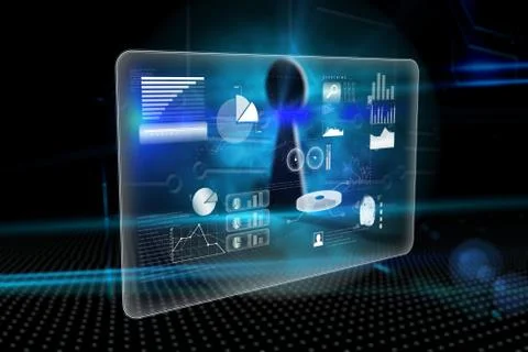 Composite image of abstract technology interface Ilustração Stock