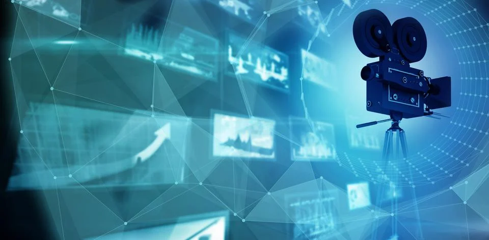 Composite image of angular tunnel design 库存插图