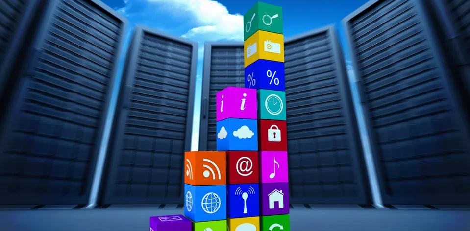 Composite image of app graph Illustrazione stock