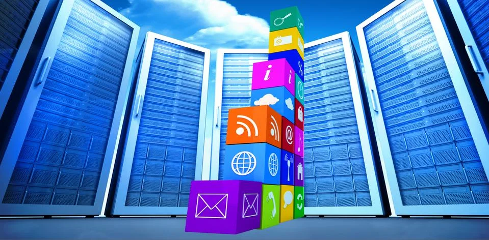 Composite image of app graph Stock Illustration