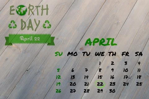 Composite image of april calendar Ilustración de archivo
