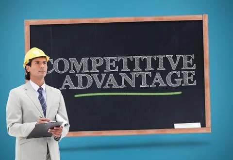 Composite image of architect taking notes Stock Illustration