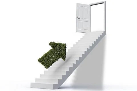 Composite image of arrow moving upwards Stock Photos