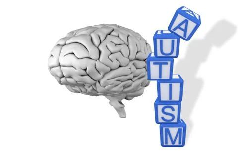 Composite image of autism building blocks Illustrazione stock