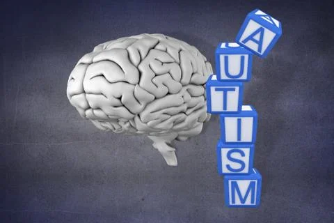 Composite image of autism building blocks Stock Illustration