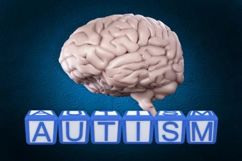 Composite image of autism building blocks Illustrazione stock