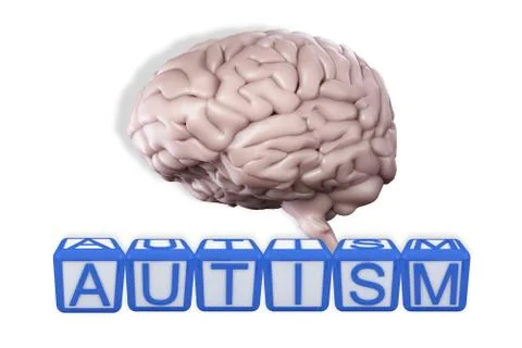 Composite image of autism building blocks 스톡 일러스트