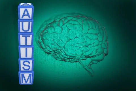 Composite image of autism building blocks Illustrazione stock