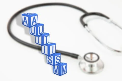 Composite image of autism building blocks Stock Illustration