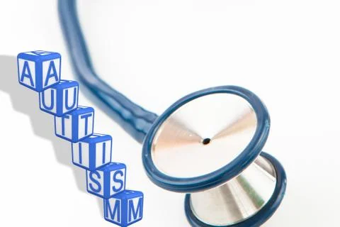 Composite image of autism building blocks Illustrazione stock