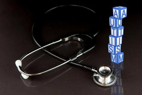 Composite image of autism building blocks Illustrazione stock