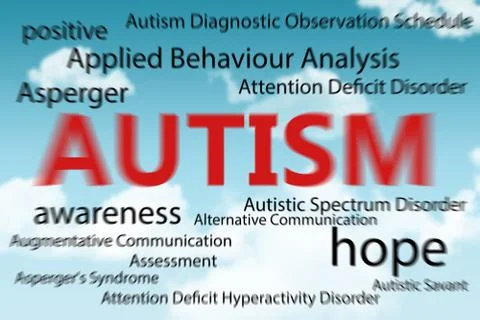 Composite image of autism Illustrazione stock