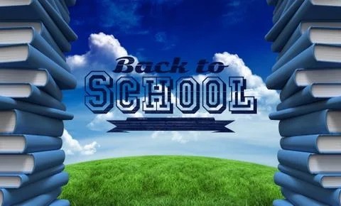 Composite image of back to school message Stock Illustration