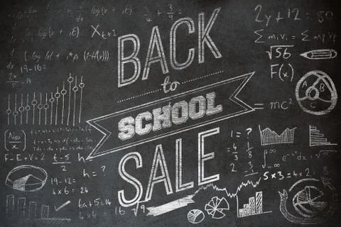 Composite image of back to school sale message イラスト素材