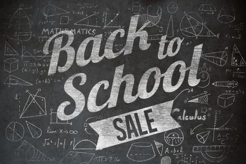 Composite image of back to school sale message イラスト素材