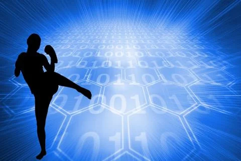 Composite image of background with glowing hexagons 스톡 일러스트