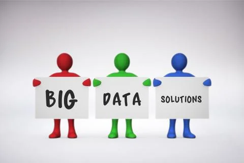 Composite image of big data solutions Stock Illustration