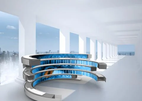 Composite image of binary code on abstract screen Illustrazione stock