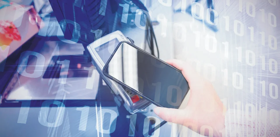 Composite image of binary code on blue circuit board 스톡 사진