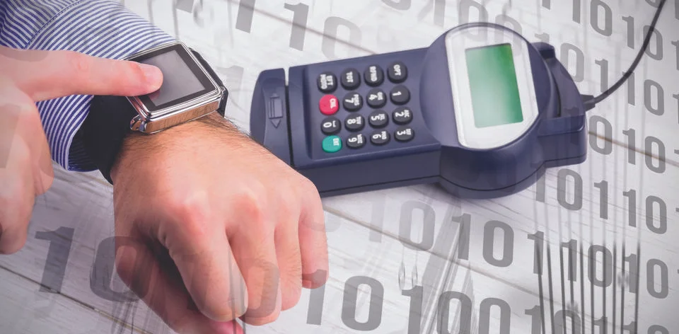 Composite image of binary code on circuit board Stock Photos