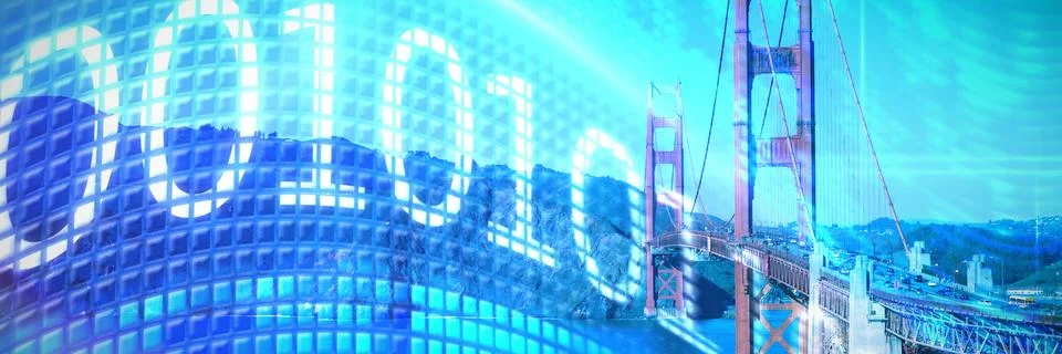 Composite image of binary code on digital screen Stock Photos