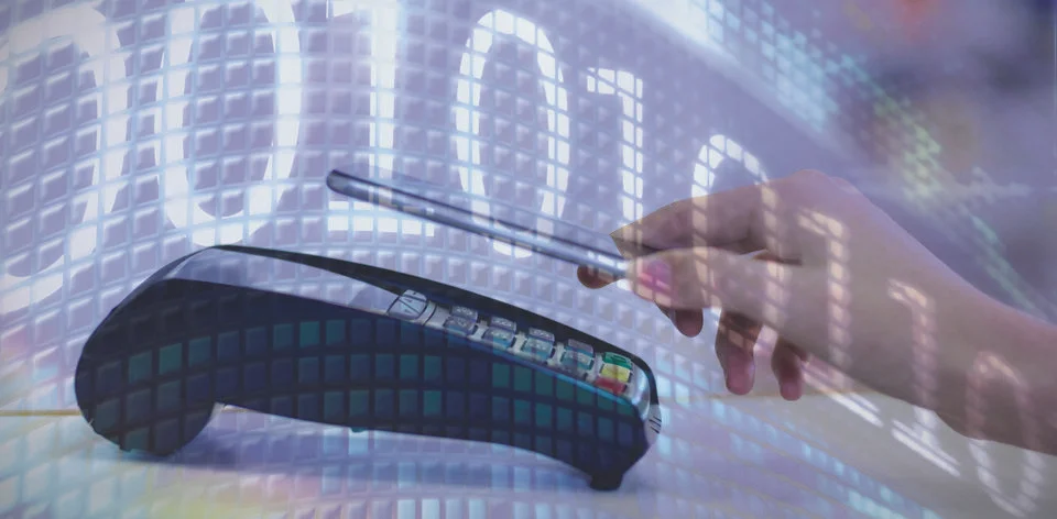 Composite image of binary code on digital screen 写真素材