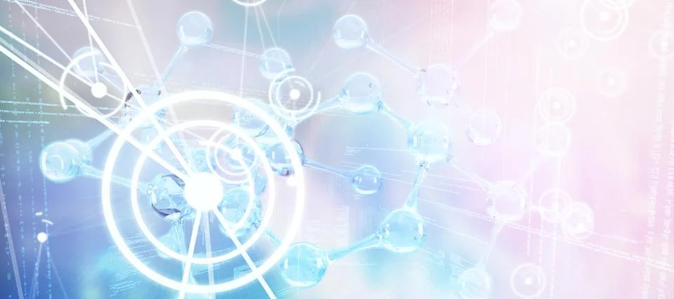 Composite image of binary codes and lines イラスト素材