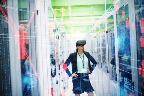 Composite image of binary codes and people icons Stock Photos