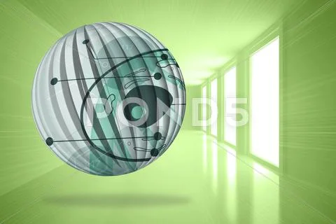 Composite image of biology diagram on abstract screen Stock Illustration