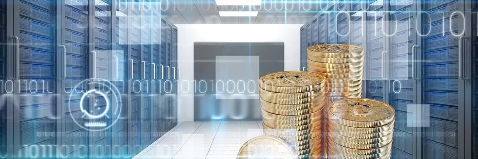 Composite image of bitcoin 스톡 일러스트