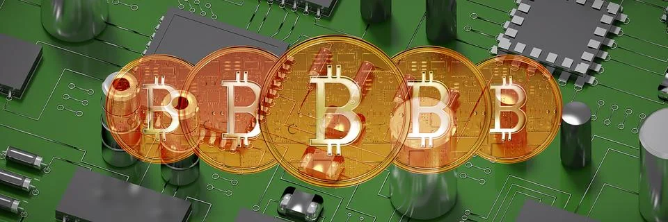 Composite image of bitcoin Stock Illustration