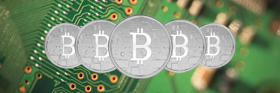 Composite image of bitcoin Stock Illustration