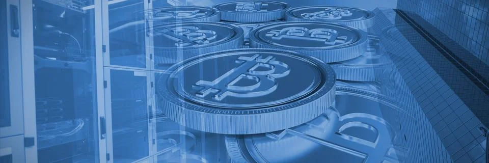 Composite image of bitcoin Stock Photos