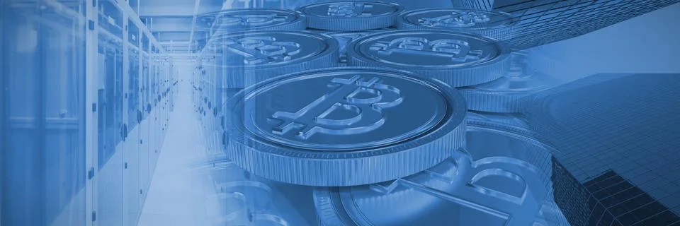 Composite image of bitcoin Stock Photos