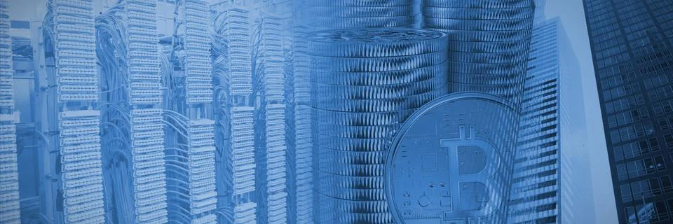 Composite image of bitcoin Stock Photos