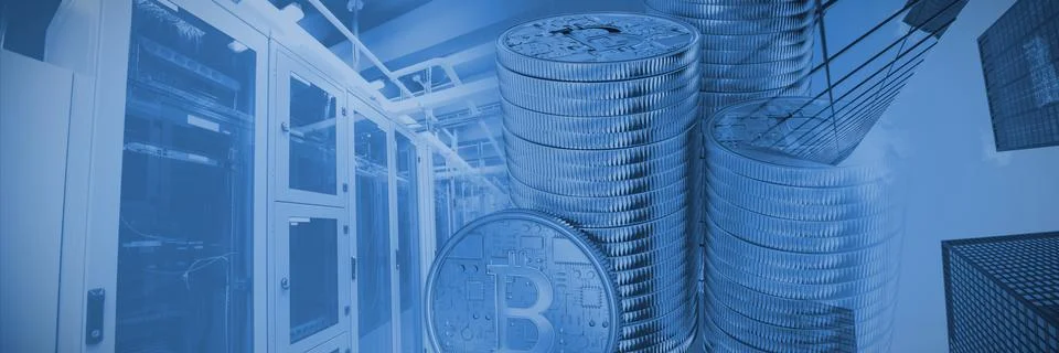 Composite image of bitcoin Stock Photos