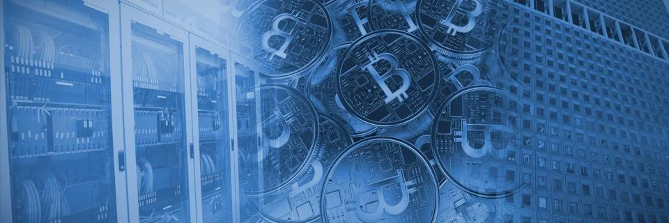 Composite image of bitcoin Stock Photos