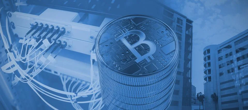Composite image of bitcoin Stock Photos