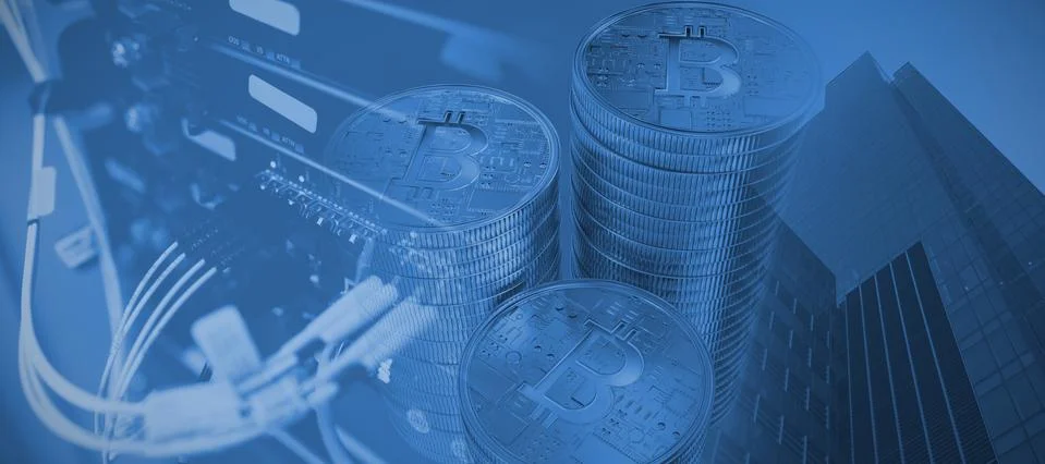Composite image of bitcoin Stock Photos