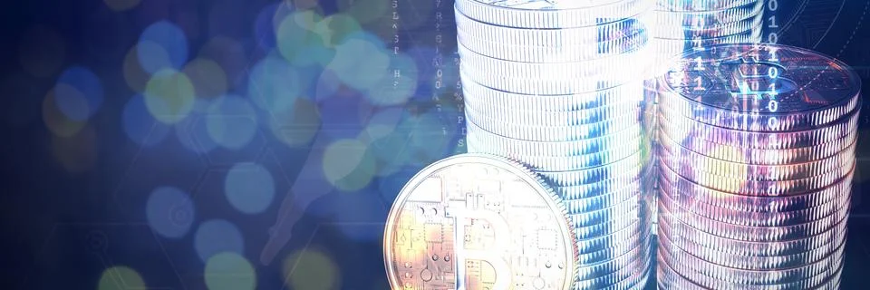 Composite image of bitcoin 스톡 사진