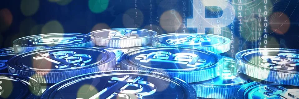 Composite image of bitcoin Foto stock