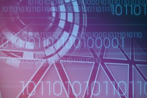 Composite image of black and white circle Stock Illustration
