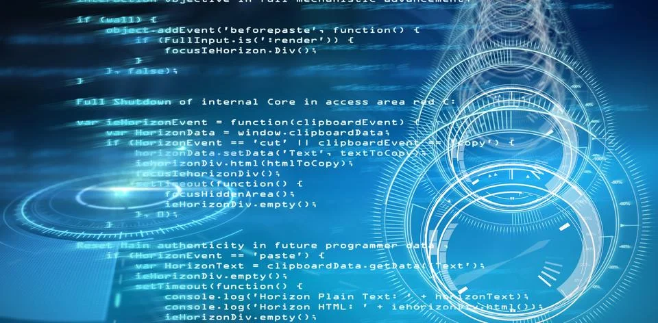 Composite image of blue code 스톡 일러스트