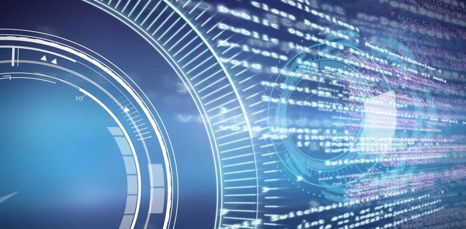 Composite image of blue code Stock Illustration