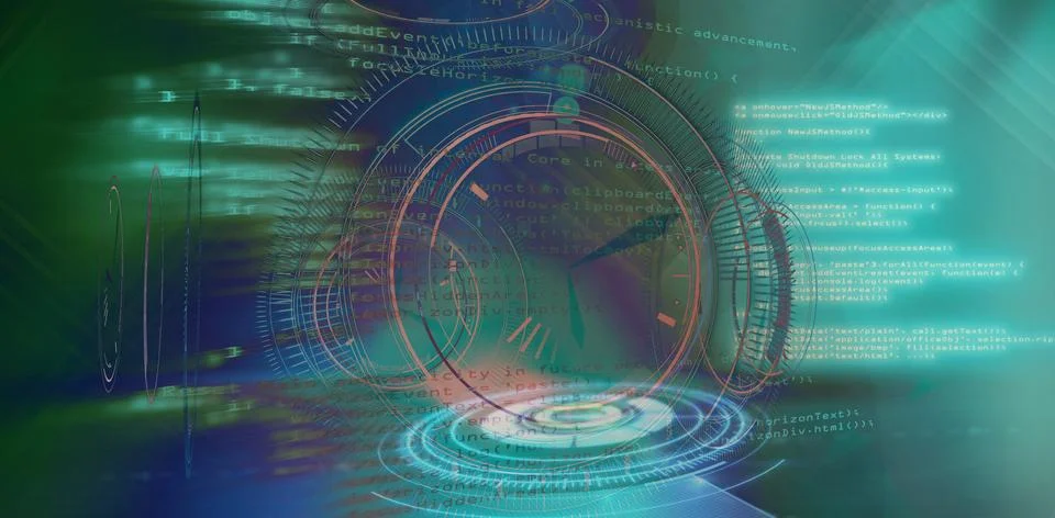 Composite image of blue code Stock Illustration