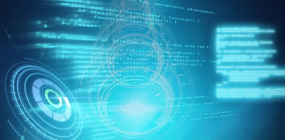 Composite image of blue code Illustrazione stock