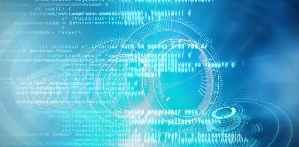 Composite image of blue code Stock Illustration